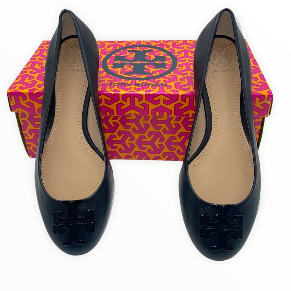 13. Tori Burch Lowell 2 Black Ballet Flats Size 51/2 - Picture 4 of 8